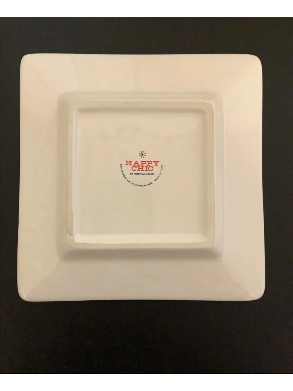 Jonathan Adler Happy Chic Square Purple Zebra Trinket Dish Plate